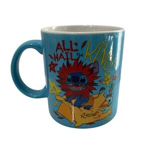 Holiday Gift Coffee Disney Lilo & Stitch "All Hail The King" Ceramic Glitter Mug